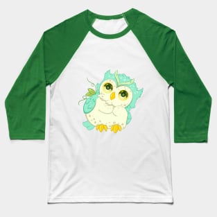 The little green owl- for Men or Women Kids Boys Girls love owl Baseball T-Shirt